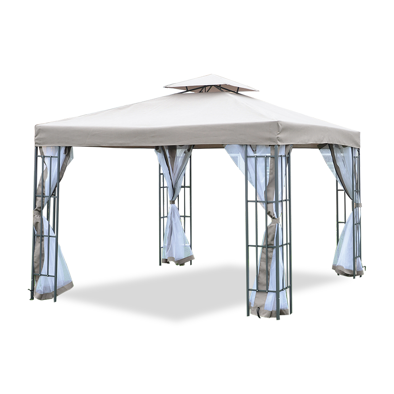 Dual Tier Up Tent Accessory Dengan Polos Edge Polyester UV30 Perlindungan Tahan Air untuk Teras Luar Ruang Taman Backyard Lawn Shade