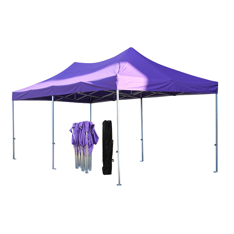 300g polyester PVC pelapis lipat bingkai aluminium gazebo