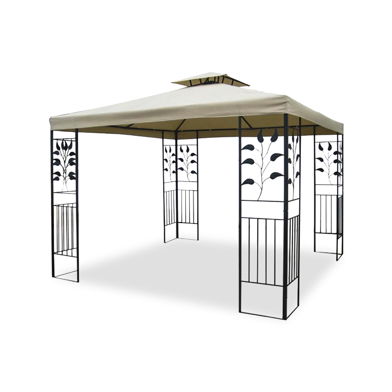 Kain baja gazebo luar ruangan dengan kelambu kelambu