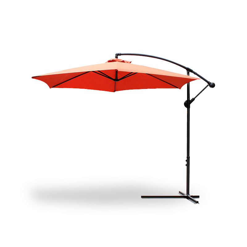Payung Menggantung Patio Sun Shade Offset Pasar Luar Ruang dengan Basis Cross