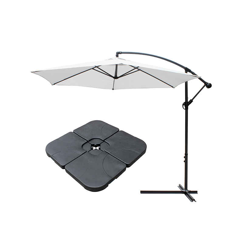 Outdoor Patio 10 'Hanging Umbrella Sun Shade W/T Cross Base